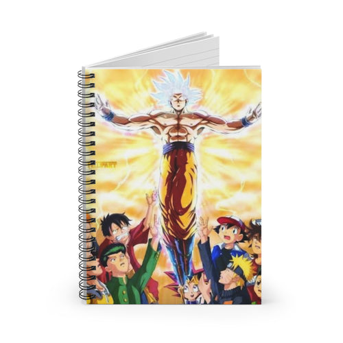 Anime Power Spiral Notebook — Ruled Journal with Energetic Super Saiyan Cover